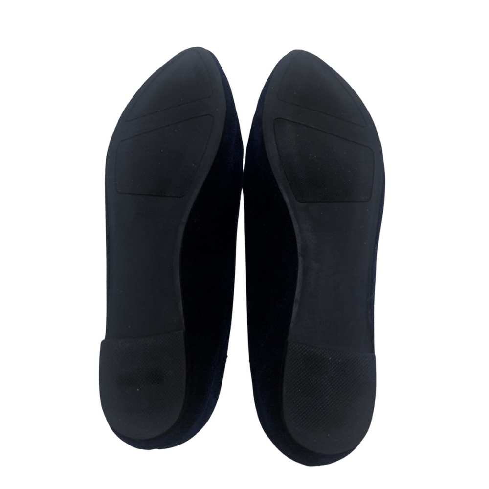 2/$30 Lauren Conrad Dark Blue Velvet Pointed Ballet Flats 8.5 Loafer Preppy Luxe - Picture 7 of 9